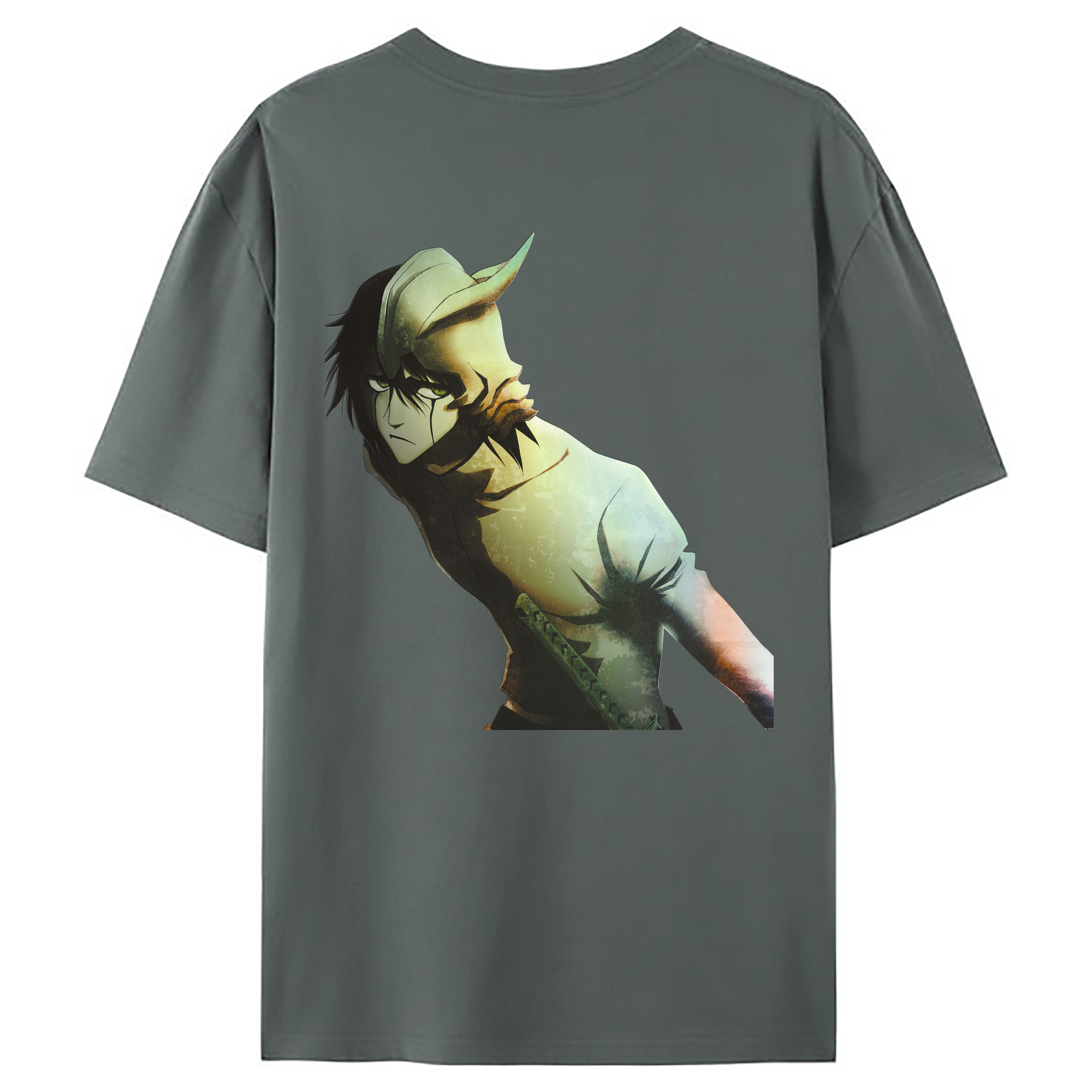 （画像用） ブリーチ ウルキオラ·シファー BLEACH Ulquiorra cifer 綿100％ メンズ半袖Tシャツ（バックプリント） 通気性